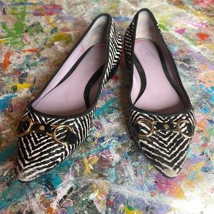 COLE HAAN Nike Air calf hair horse-bit buckle flats 7 1/2